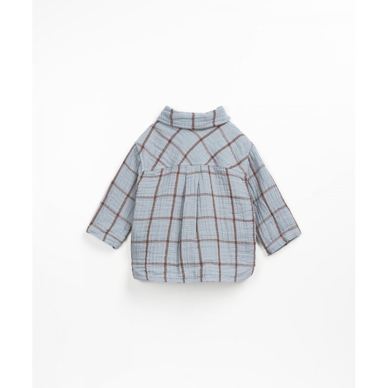 PLAY UP PLAY UP blouse jongen Elephant geruit (blauw)