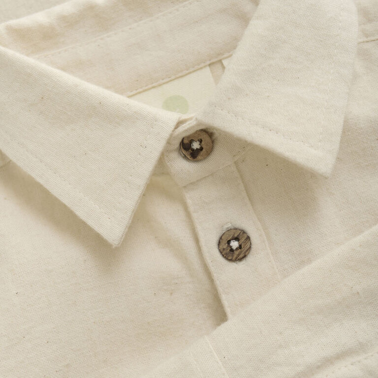EN FANT EN FANT overshirt kind Solid Mother of Pearl beige shirt