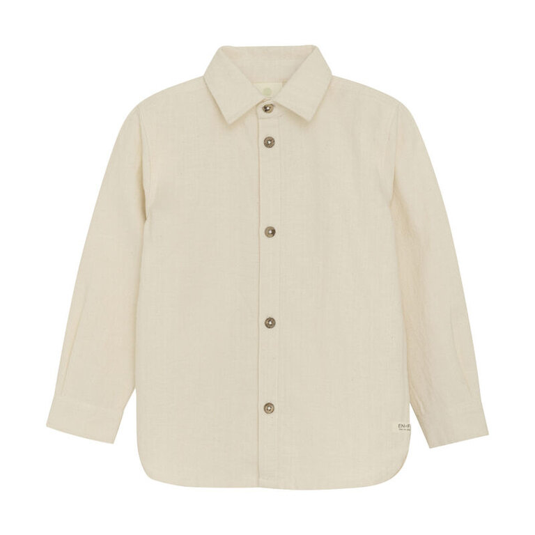 EN FANT EN FANT overshirt kind Solid Mother of Pearl beige shirt
