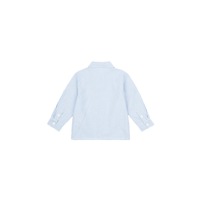 The New The New overhemd kind Marvin Shirt Bright White Striped (wit en lichtblauw gestreept)