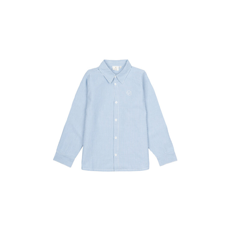The New The New overhemd kind Michael Shirt Bright White Striped (wit en lichtblauw gestreept)