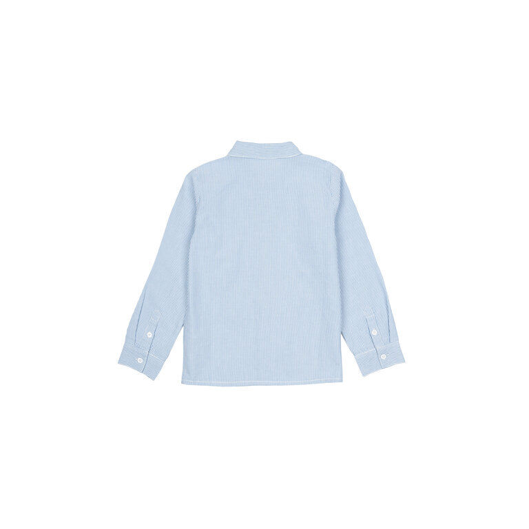 The New The New overhemd kind Michael Shirt Bright White Striped (wit en lichtblauw gestreept)