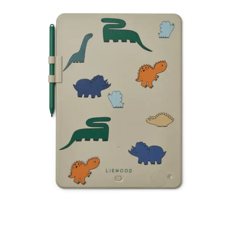 LIEWOOD LIEWOOD tekentablet 10 inch Dinosaurs Mist grijs