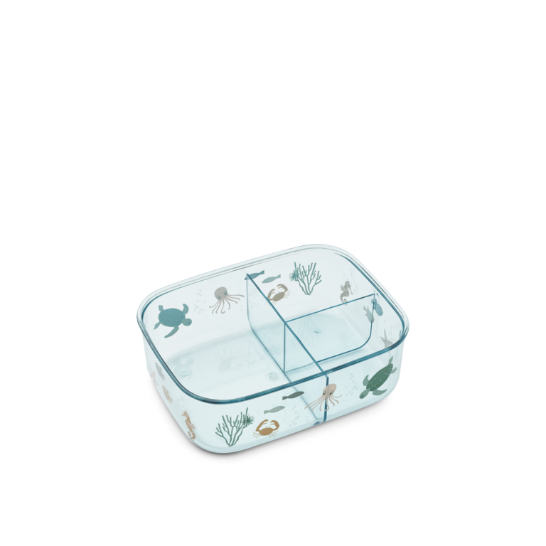 LIEWOOD LIEWOOD broodtrommel Ara tritan lunchbox Sea Creature Sandy / Zand met print