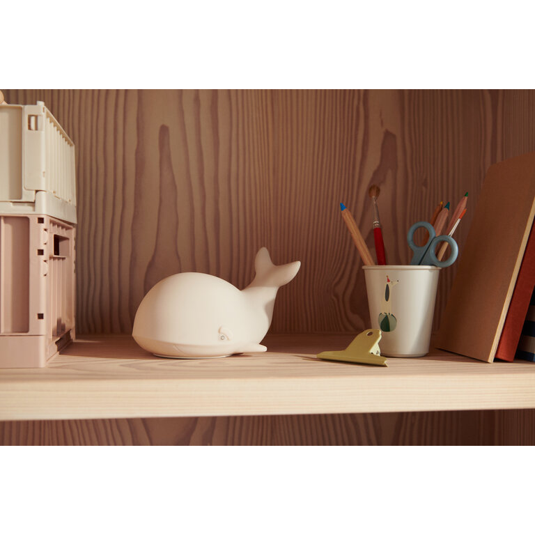 LIEWOOD LIEWOOD nachtlampje Winston Whale Sandy beige/wit