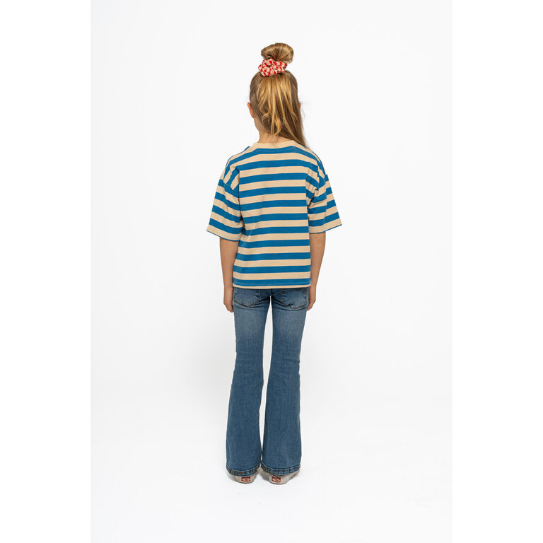 The New Nanny OS S_S Tee | White Swan Striped