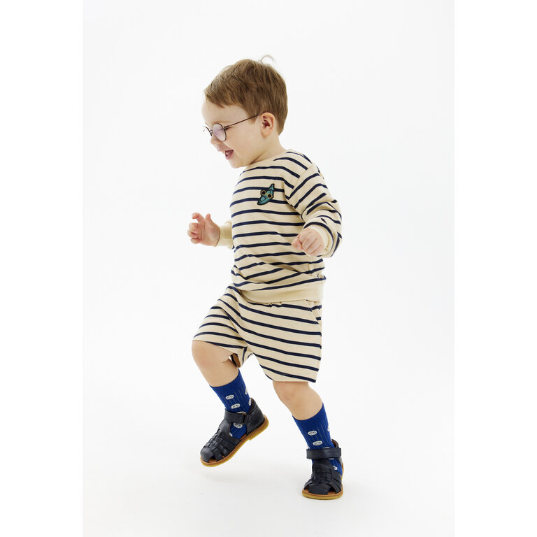 The New The New korte broek kind Nat Uni Shorts Mood Indigo Striped (donkerblauw gestreept)