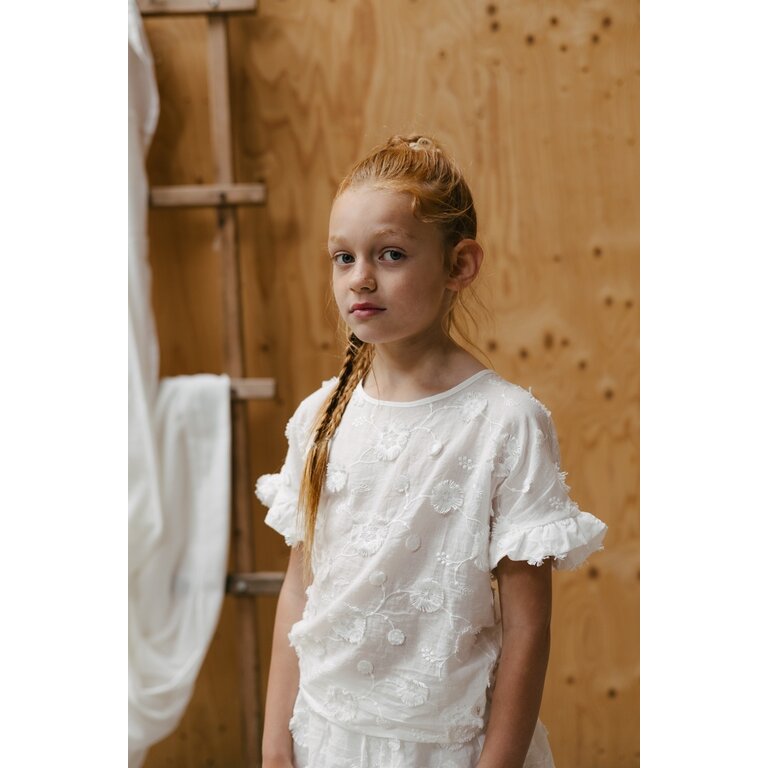 Levv LEVV shirt meisje Silke T-shirt Off White crème