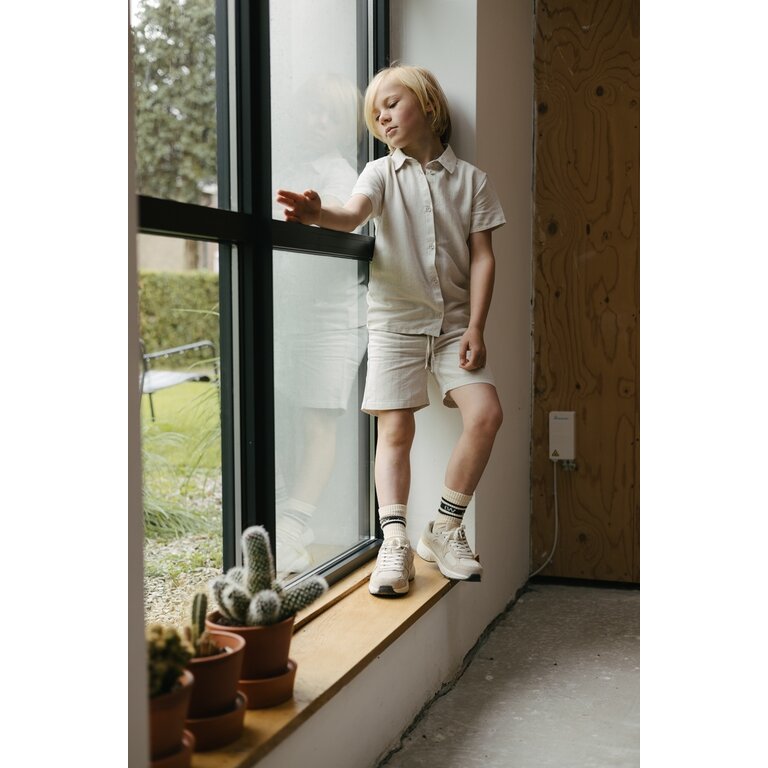 Levv LEVV blouse jongen Remon blouse White Cream wit crème