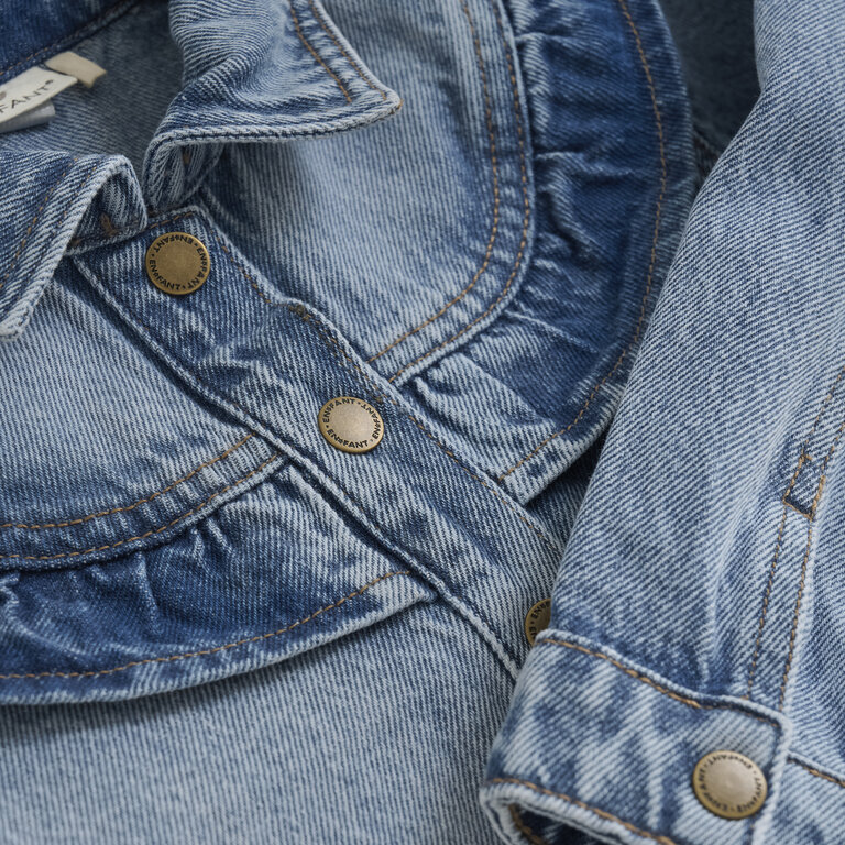 EN FANT EN FANT jas kind denim Light Denim Blue spijkerjas blauw