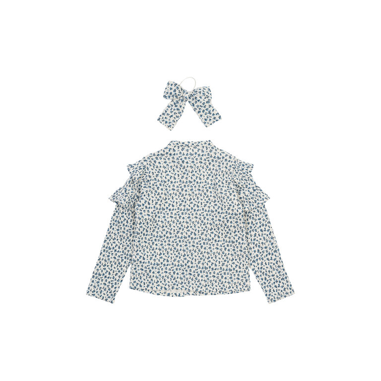 The New The New shirt kind Niki L/S Shirt White Swan AOP (wit met print)