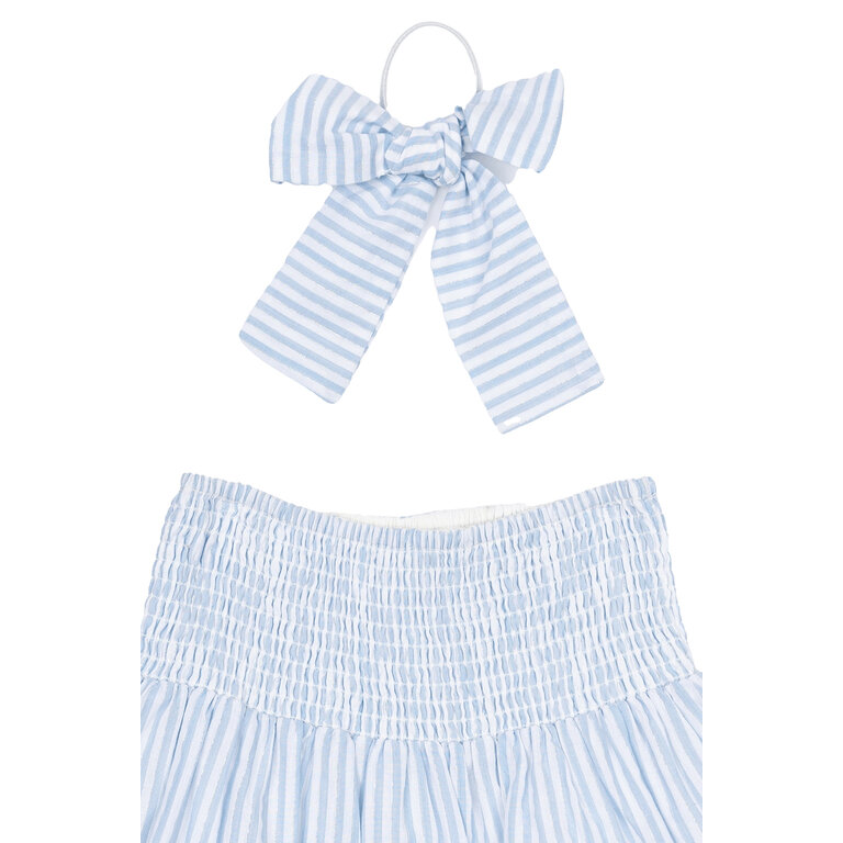 The New The New rok kind Nalani Skirt White Swan Striped (wit en blauw gestreept)
