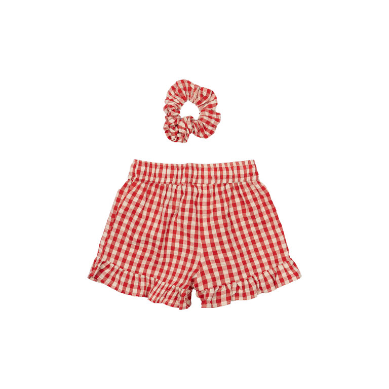 The New The New korte broek kind Nally Shorts Poppy Red Check (rood geruit)