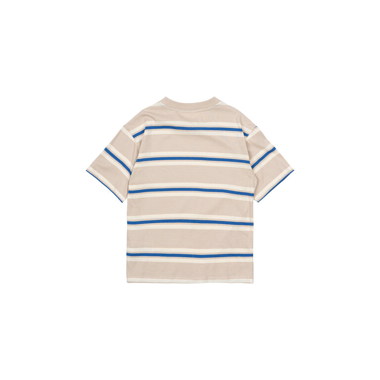 The New The New shirt kind Nicky OS S/S Tee Feather Grey (lichtgrijs, blauw en beige)