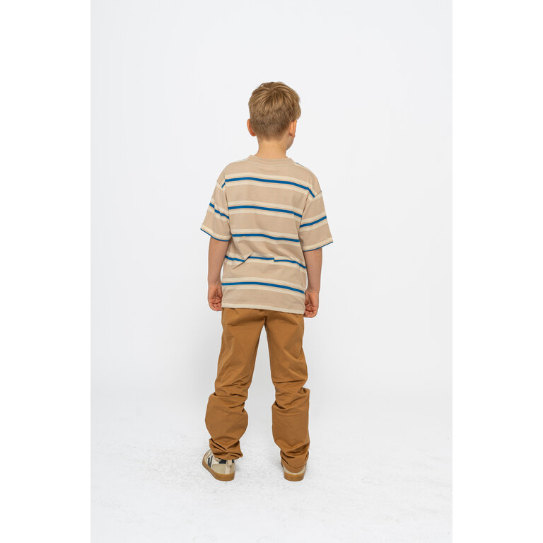 The New The New shirt kind Nicky OS S/S Tee Feather Grey (lichtgrijs, blauw en beige)