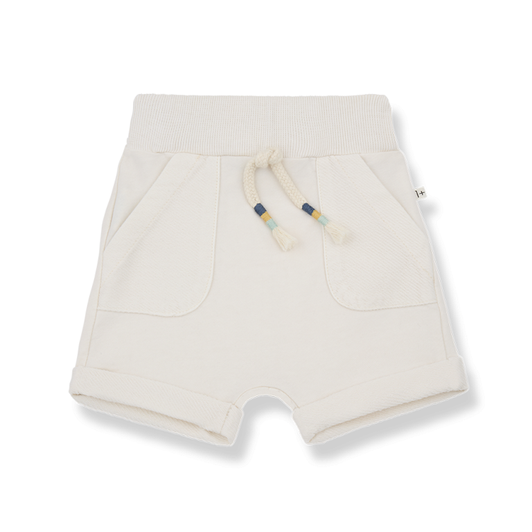 1+ in the family 1+ IN THE FAMILY korte broek baby Ibar off white wit
