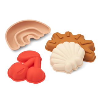 LIEWOOD Gill Cherry Sand Moulds 4-Pack | Cherries / Apple Blossom LIEWOOD Gill Cherry Sand Moulds 4-Pack | Cherries / Apple Blossom