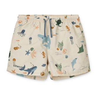 LIEWOOD Aiden Printed Board Shorts | Sea creature / Sandy | Zwembroek