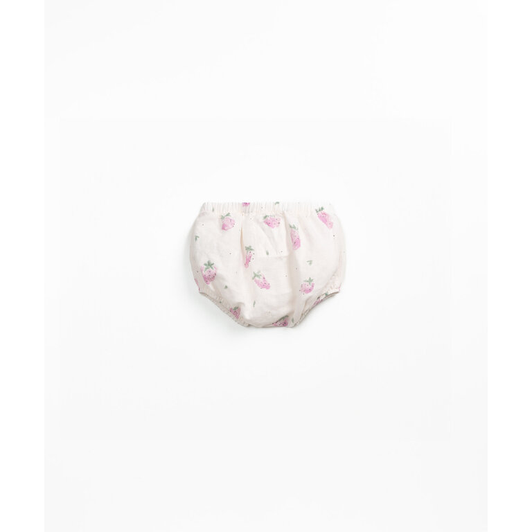 PLAY UP PLAY UP korte broek kind Gres Morangos (wit met roze)