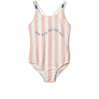 LIEWOOD Suna Stripe Swimsuit | Stripe Sorbet Rose / Creme de la creme | Badpak