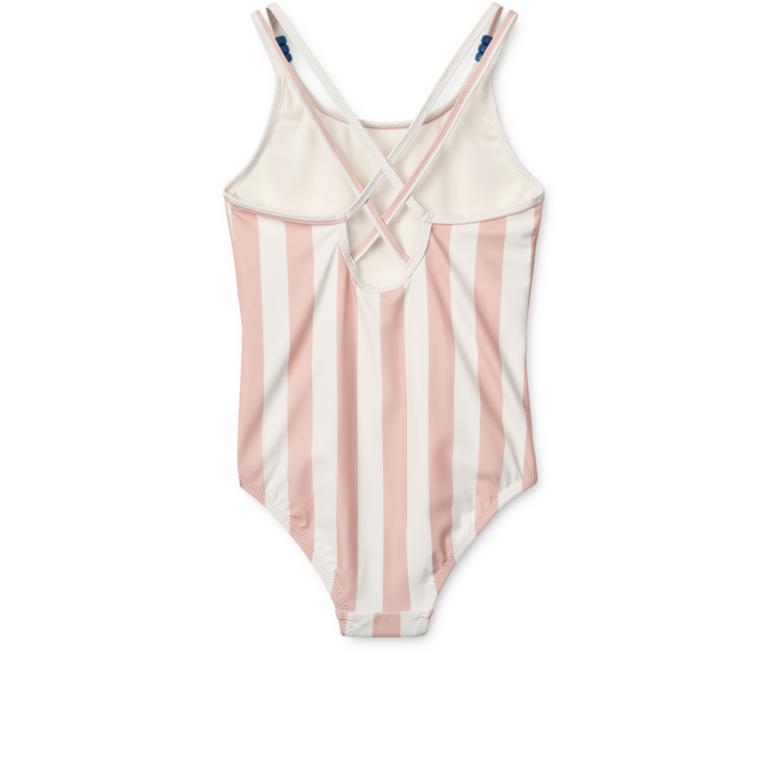 LIEWOOD LIEWOOD badpak meisje Suna gestreept Sorbet Rose Creme de la Creme roze