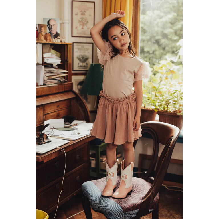 Baje Studio Coco | Shortsleeve jersey/tule | Rose Mauve