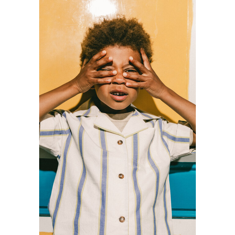 Labo de Colores Labo de Colores blouse jongen Nicho gestreept (vanille mêlee)