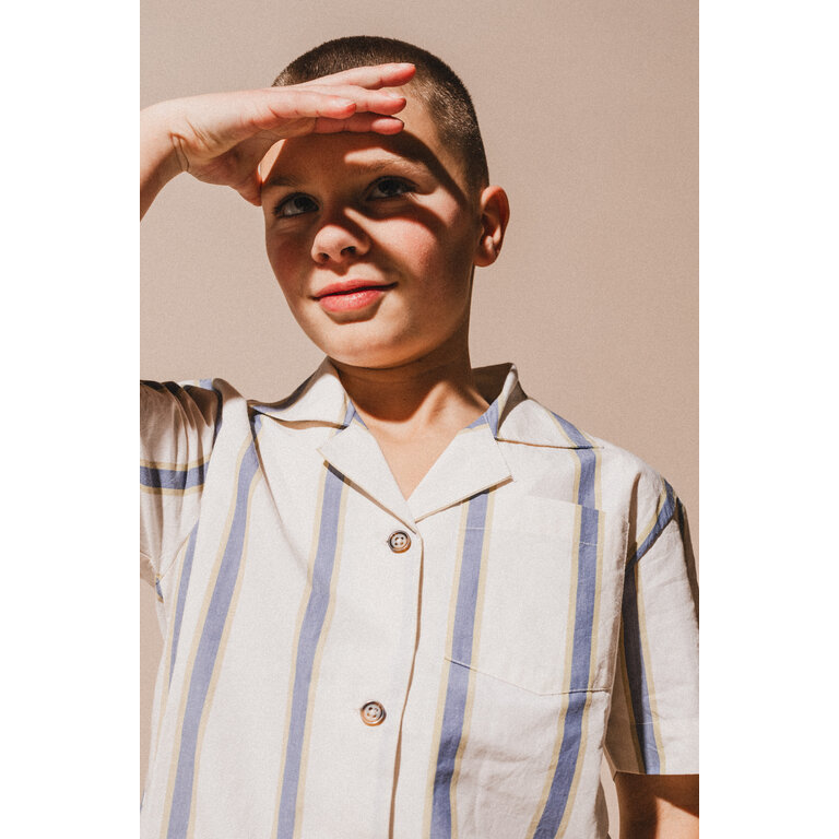 Labo de Colores Labo de Colores blouse jongen Nicho gestreept (vanille mêlee)