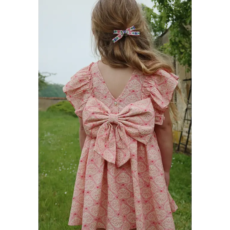 Konges Sløjd Ava Bow Dress | Lacy Pink | Jurk