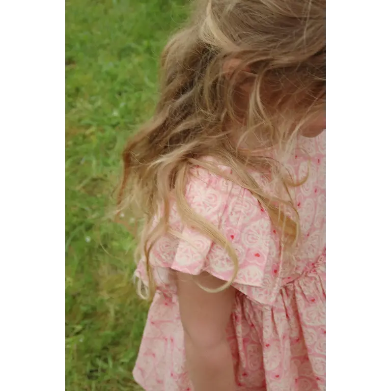 Konges Sløjd Ava Bow Dress | Lacy Pink | Jurk