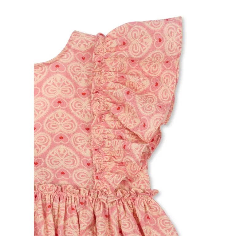 Konges Sløjd Ava Bow Dress | Lacy Pink | Jurk
