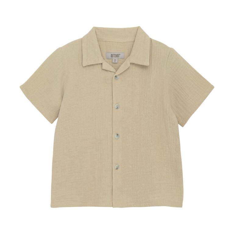Huttelihut Huttelihut shirt jongen SS Muslin Irish Cream crème