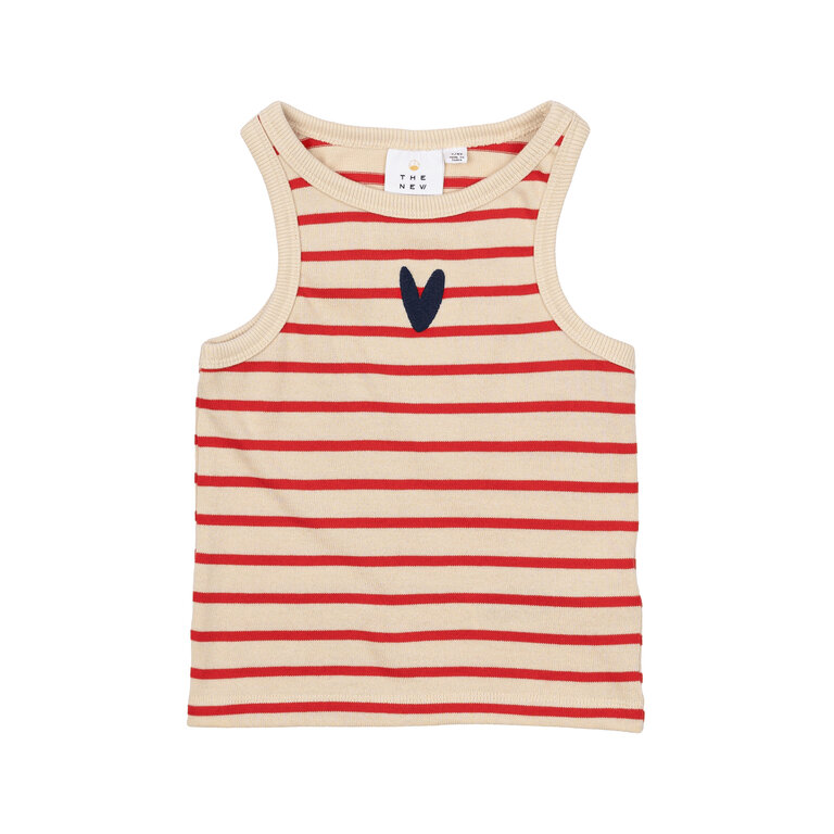 The New Nil Short S_L Top | Poppy Red Striped