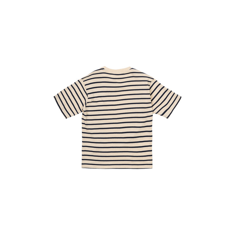 The New The New shirt kind Nero OS S/S Tee Mood Indigo Striped (donkerblauw gestreept)