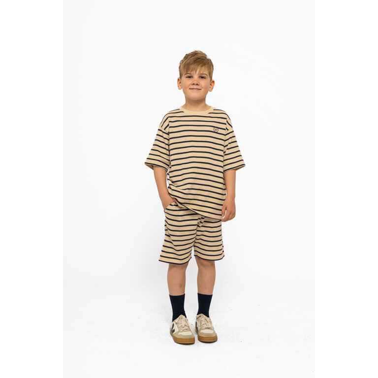 The New The New shirt kind Nero OS S/S Tee Mood Indigo Striped (donkerblauw gestreept)