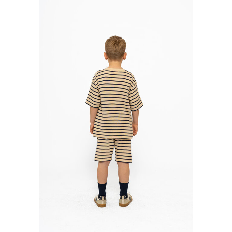 The New The New shirt kind Nero OS S/S Tee Mood Indigo Striped (donkerblauw gestreept)