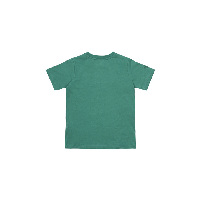 The New The New shirt kind Noble S/S Tee Bottle Green (groen)