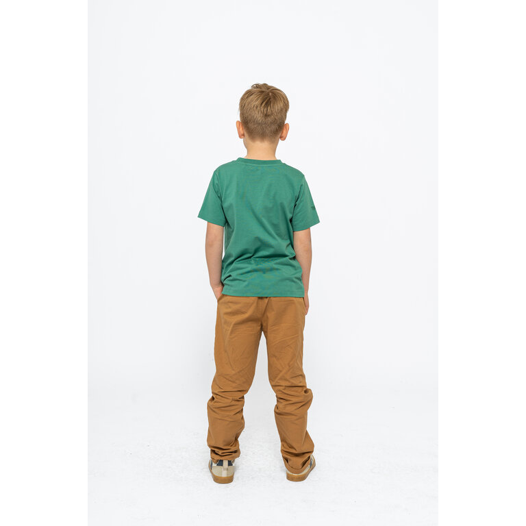 The New The New shirt kind Noble S/S Tee Bottle Green (groen)