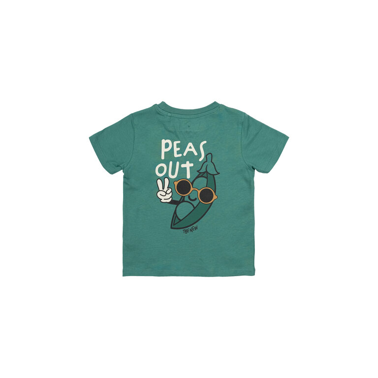 The New The New shirt kind Newel S/S Tee Bottle Green (groen)