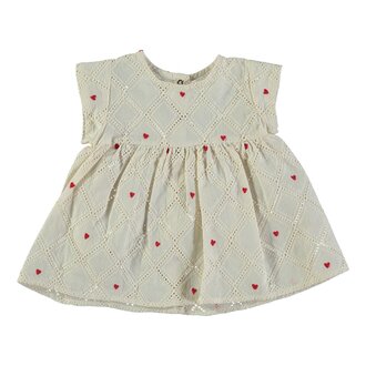 Pequeno TOCON Pequeno tocon | Heart dress  | Ecru Pequeno TOCON Pequeno tocon | Heart dress  | Ecru