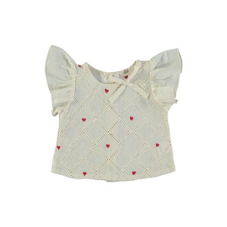 Pequeno TOCON Pequeno tocon | Heart Blouse  | Ecru