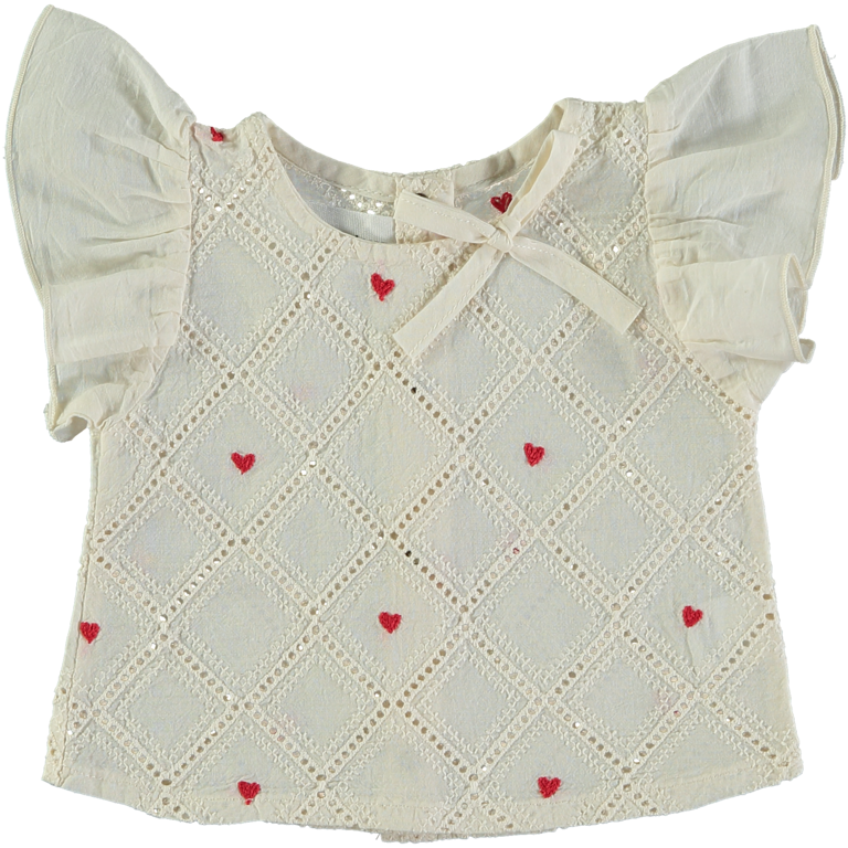 Pequeno TOCON Pequeno tocon | Heart Blouse  | Ecru
