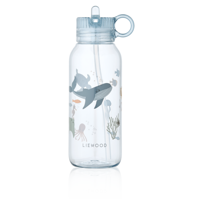 LIEWOOD LIEWOOD Yang tritan waterfles 500 ml Sea Creature Sandy / Zand met print drinkfles