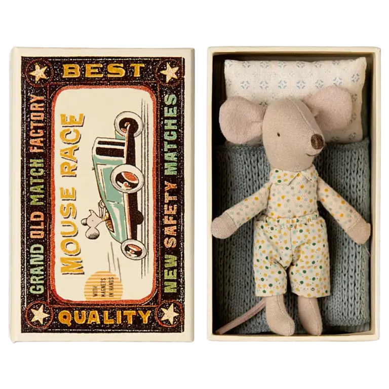Maileg Little brother mouse in matchbox