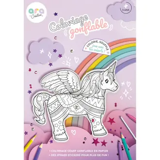 Ara Créative Ara Creative  Opblaasbare Kleurplaat | Eenhoorn