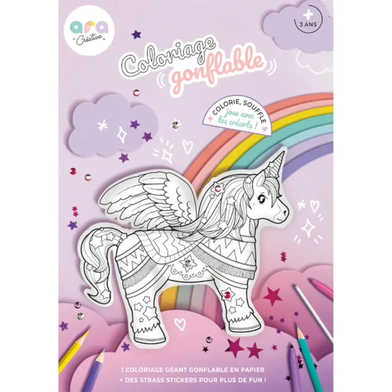 Ara Créative Ara Creative  Opblaasbare Kleurplaat | Eenhoorn