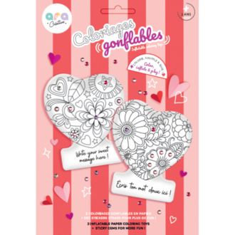 Ara Créative Ara Creative  Opblaasbare Kleurplaat | Hartjes