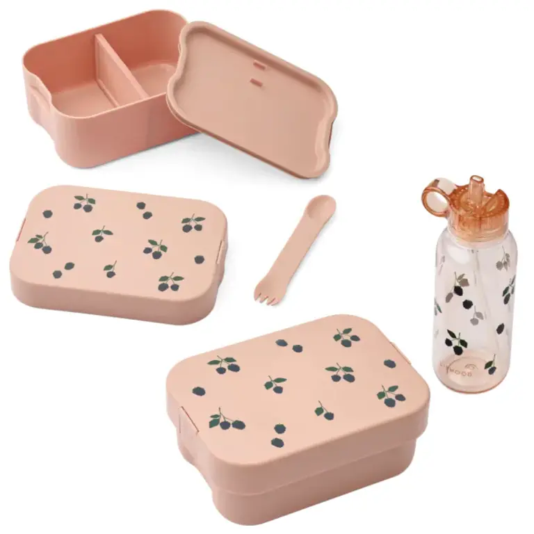 LIEWOOD Chelsey Printed Lunchbox Set | Berry / Pale Tuscany