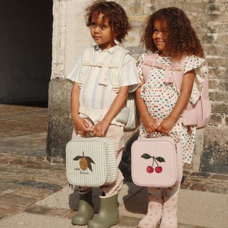 Konges Sløjd KONGES SLØJD thermische lunchtas kind Clover Mahogany Rose roze koeltas