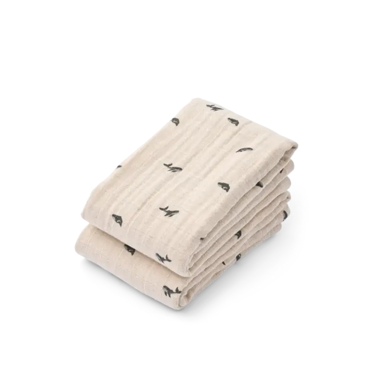 LIEWOOD Liewood | Lewis Hydrofiele Doeken 2-pack | Mini Whale
